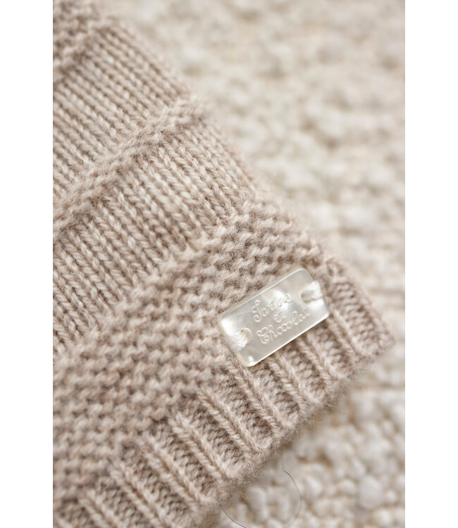 Tartine et Chocolat Tartine et Chocolat - Muts gebreid - Greige chiné