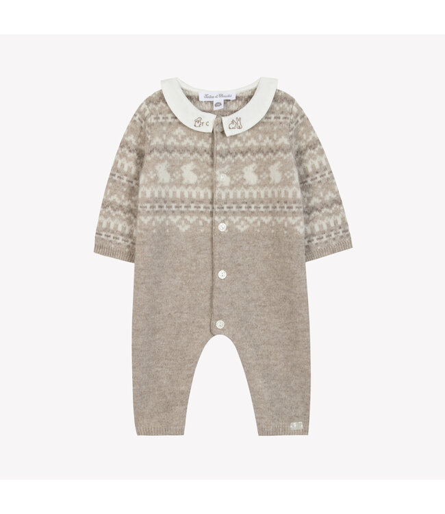 Tartine et Chocolat Tartine et Chocolat - Babypakje gebreid - Greige chiné