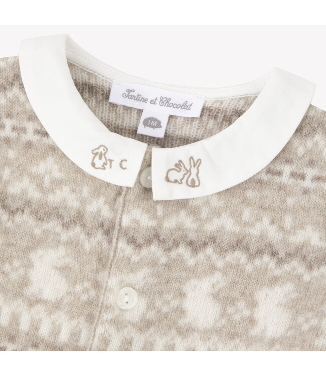 Tartine et Chocolat Tartine et Chocolat - Babypakje gebreid - Greige chiné