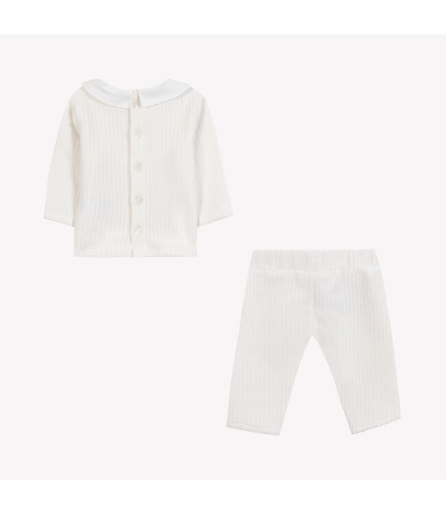 Tartine et Chocolat Tartine et Chocolat - 2delig velours set - Nacre