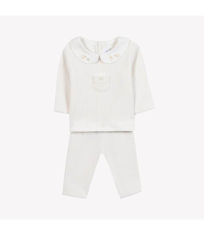 Tartine et Chocolat Tartine et Chocolat - 2delig velours set - Nacre