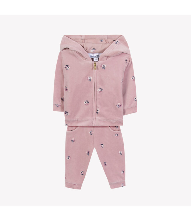 Tartine et Chocolat Tartine et Chocolat - Jogging Velours Flower - Eglantine