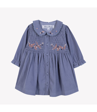 Tartine et Chocolat Tartine et Chocolat - Jurk velours - Bleuet