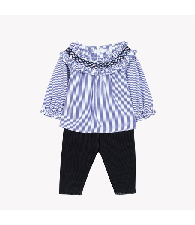Tartine et Chocolat Tartine et Chocolat - Blouse + broek - Chambray
