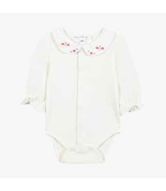 Tartine et Chocolat Tartine et Chocolat - Body Roze flower kraag - Nacre