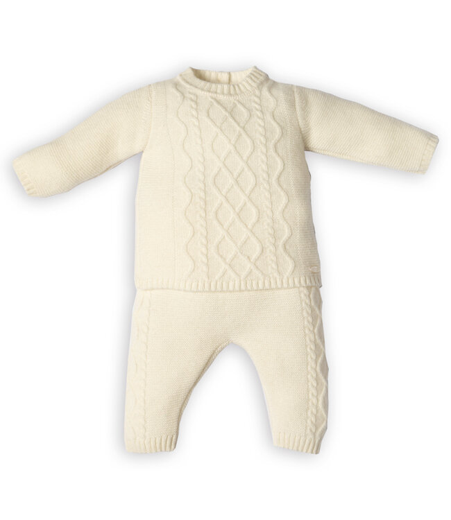 First First - B CASHMERE set pants and sweat- off white