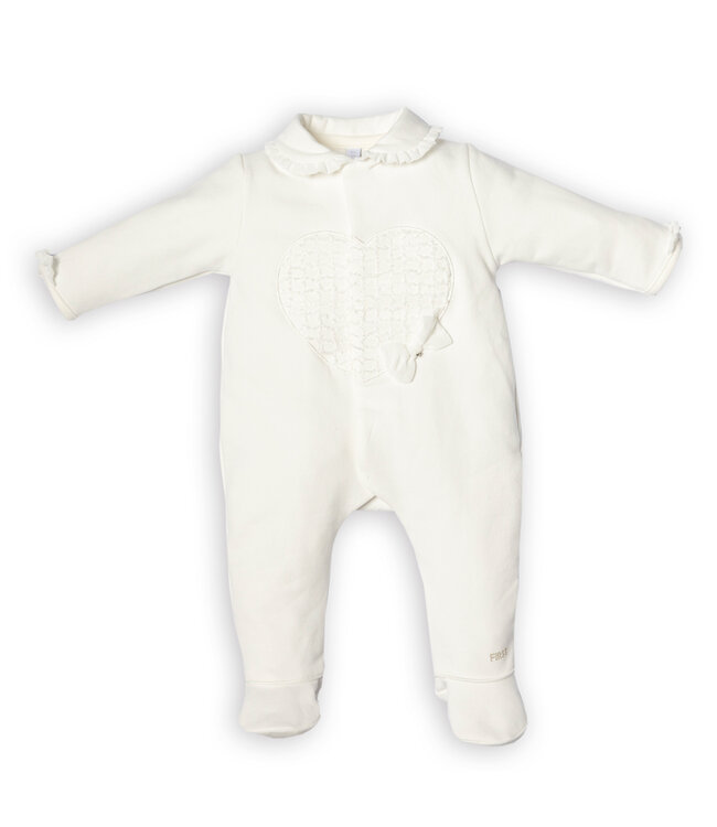 First First - FO G COUTURE rompersuit hart on frontsid- off white