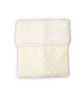 First First - LANO blanket cashmere-fur- off white