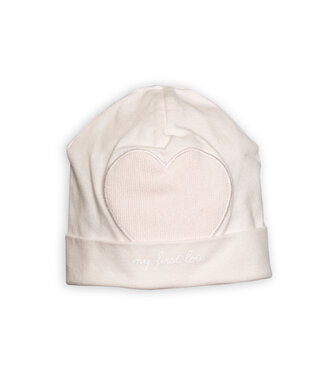 First First - G bonnet hart- white-blush pink