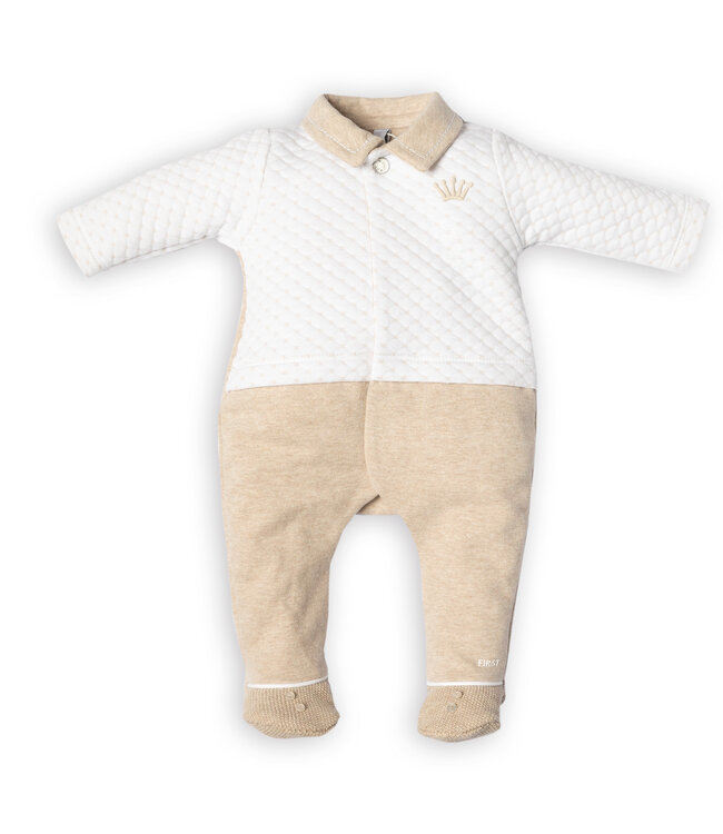 First First - FO B rompersuit oslo sweat- white-beige
