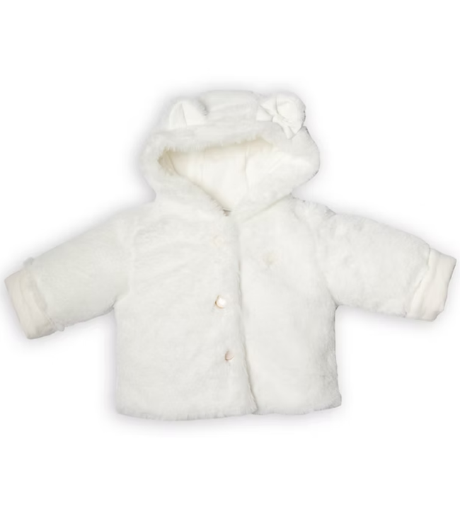 First First - waistcoat fur- off white