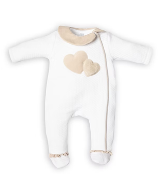 First First - FO G rompersuit LONDON 2 harts- white-beige