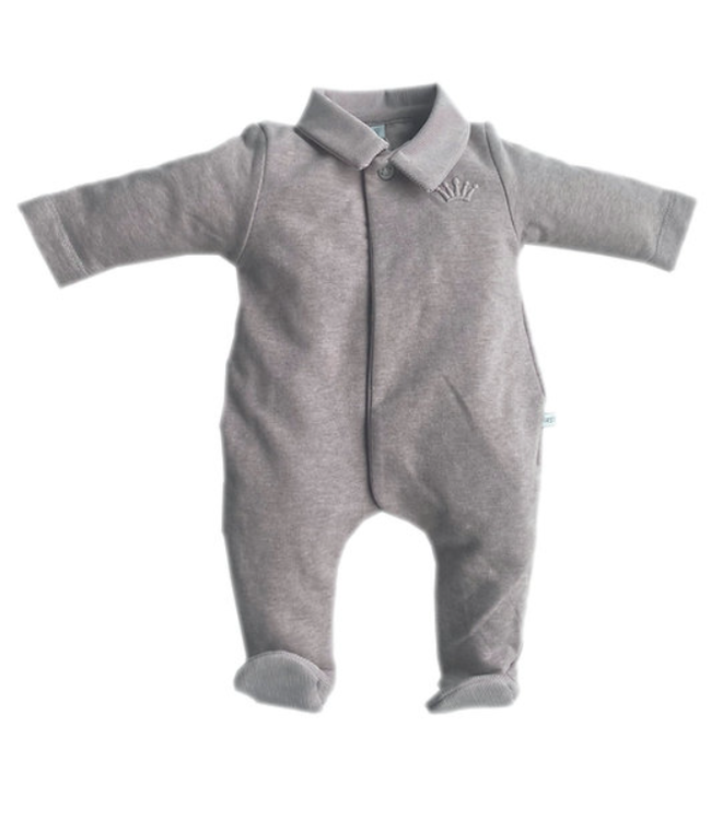 First First - FO rompersuit fur teddy bear on backside - beige