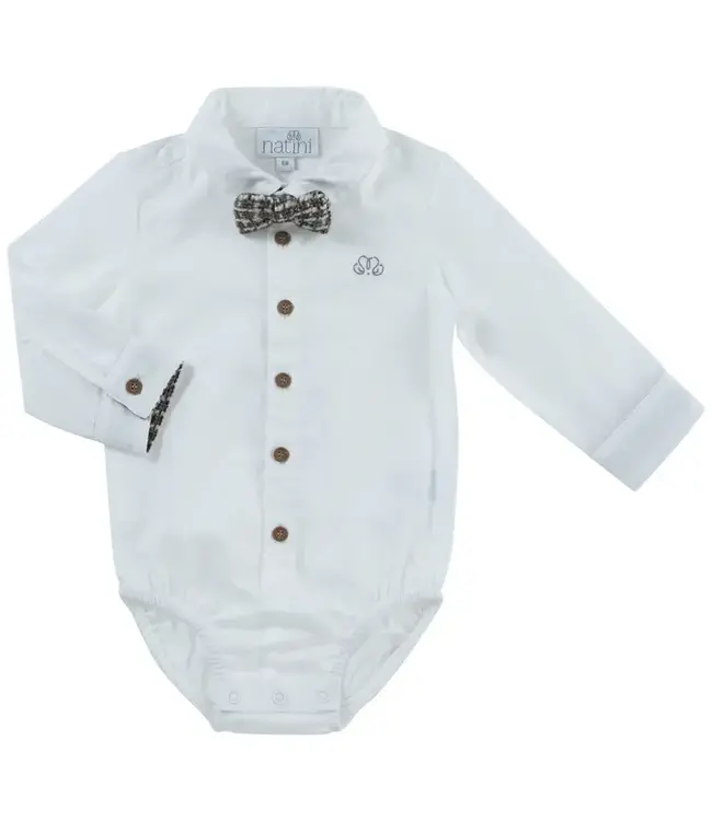 Natini Natini - Bodyshirt Pierrot Bow Square - White