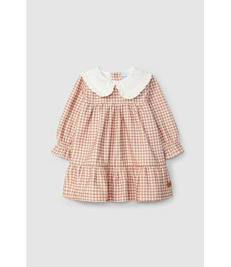 Laranjinha Laranjihna - Jurk met ruitjes - Oudroze