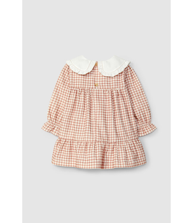 Laranjinha Laranjihna - Jurk met ruitjes - Oudroze