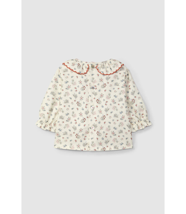 Laranjinha Laranjihna - Blouse Ecru flowers