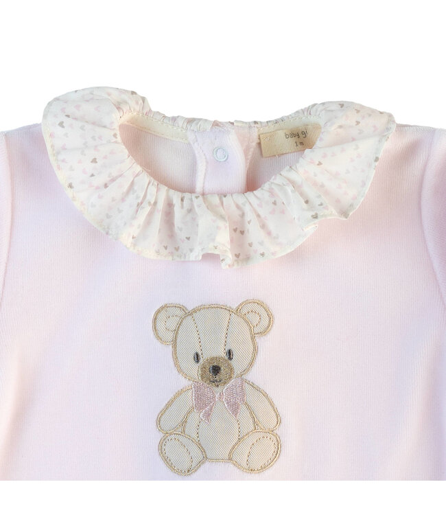 Baby Gi - Pink babygrow Teddy & Me