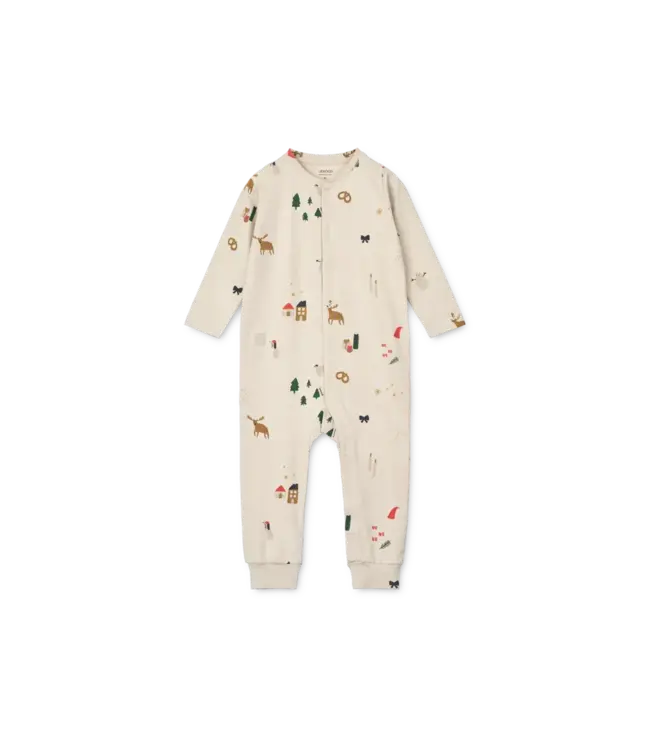 Liewood Liewood - Birk Printed Pyjamas Jumpsuit - Holiday / Sandy