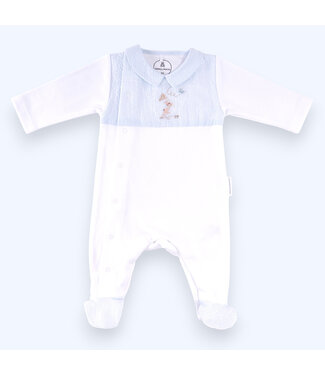 Theophile & Patachou Théophile & Patachou - Combi jersey konijn – Lichtblauw