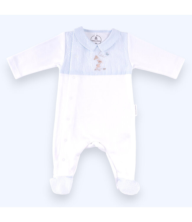 Theophile & Patachou Théophile & Patachou - Combi jersey konijn – Lichtblauw