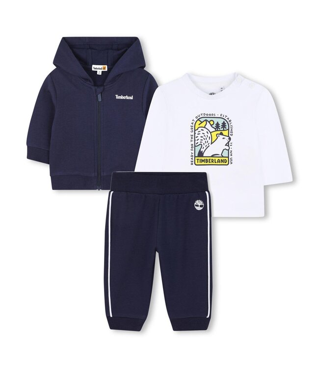 Timberland Timberland - Broek + Vest + T-shirt - Marine