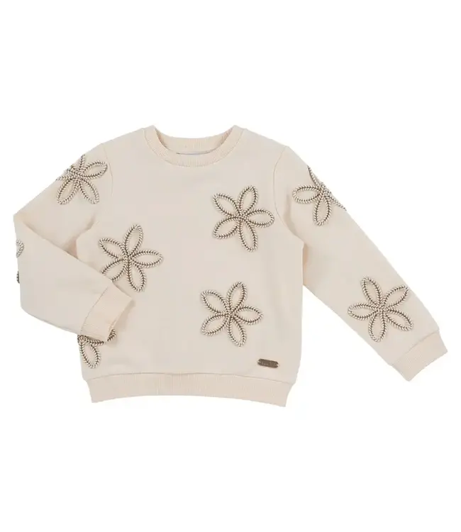 Natini Natini - Sweater Flower Ribbon - Cream
