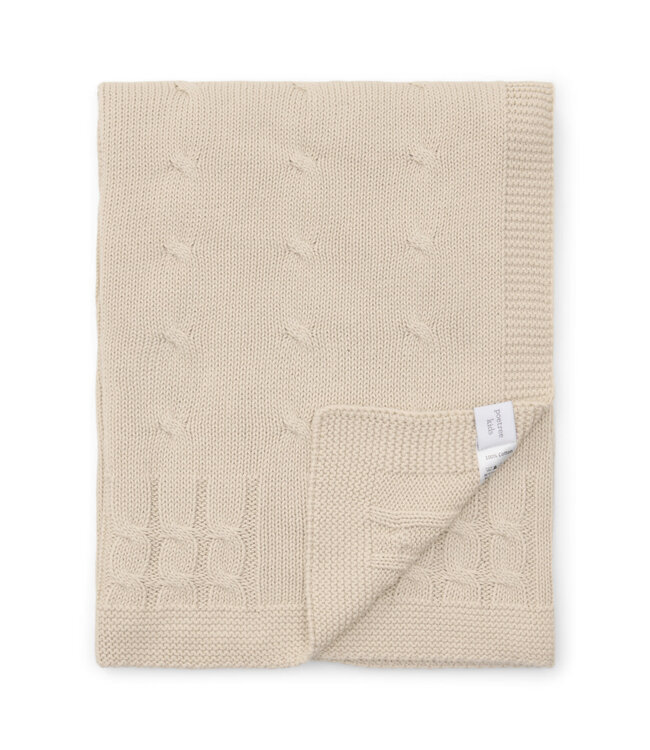 Poetree Kids Poetree Kids - Gebreide deken 100% Katoen Marbella  - Beige