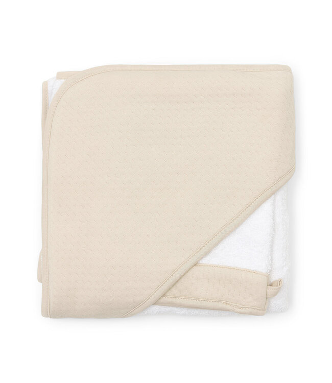 Poetree Kids Poetree Kids - Badcape & washandje Beige - Little Voyager Collection