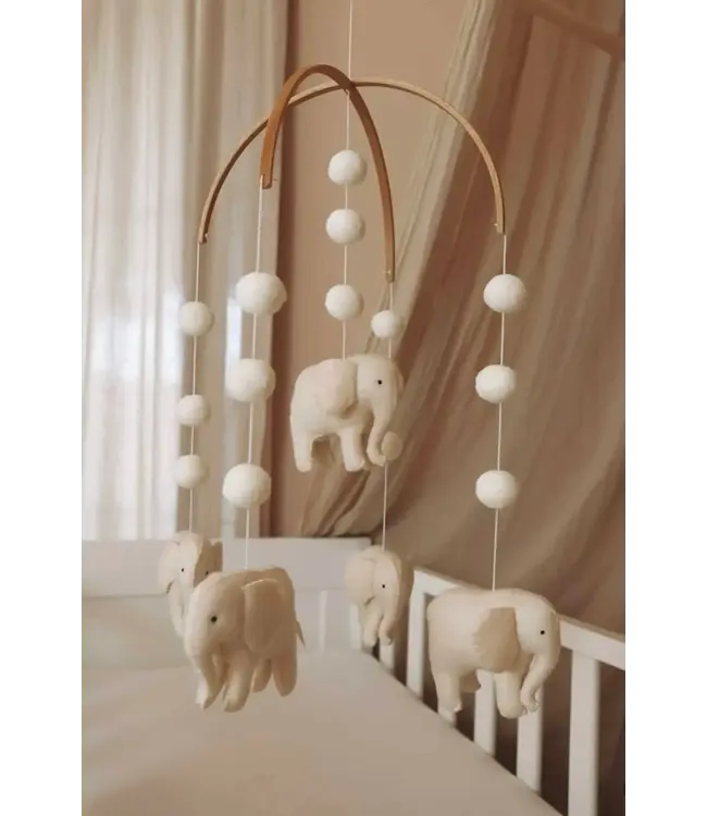 Little Loua Little Loua - Handmade Elephants baby mobile