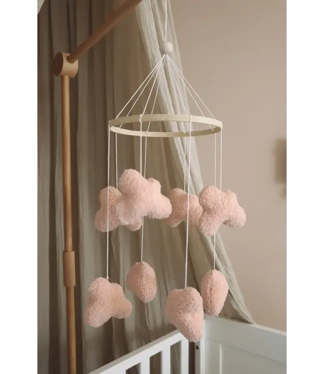 Little Loua Little Loua - Handmade Boucle clouds pink