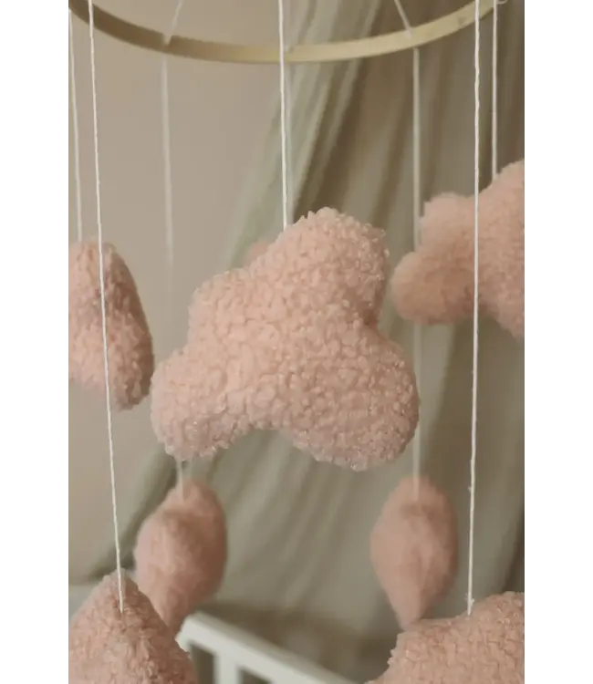 Little Loua Little Loua - Handmade Boucle clouds pink