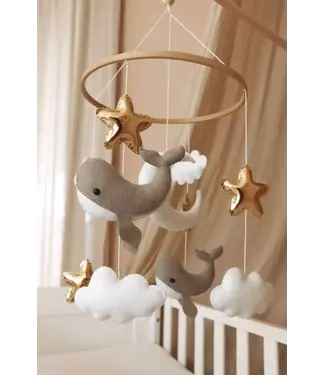 Little Loua Little Loua - Handmade Little Whales baby mobile