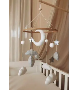 Little Loua Little Loua - Handmade Moon And Stars baby mobile