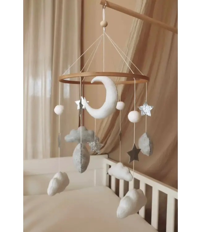 Little Loua Little Loua - Handmade Moon And Stars baby mobile