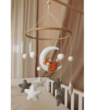 Little Loua Little Loua - Handmade Sleepy fox baby mobile