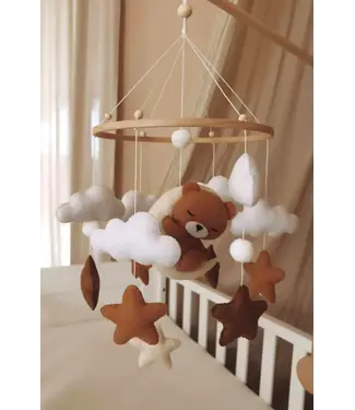 Little Loua Little Loua - Handmade Sleeping Teddy baby mobile