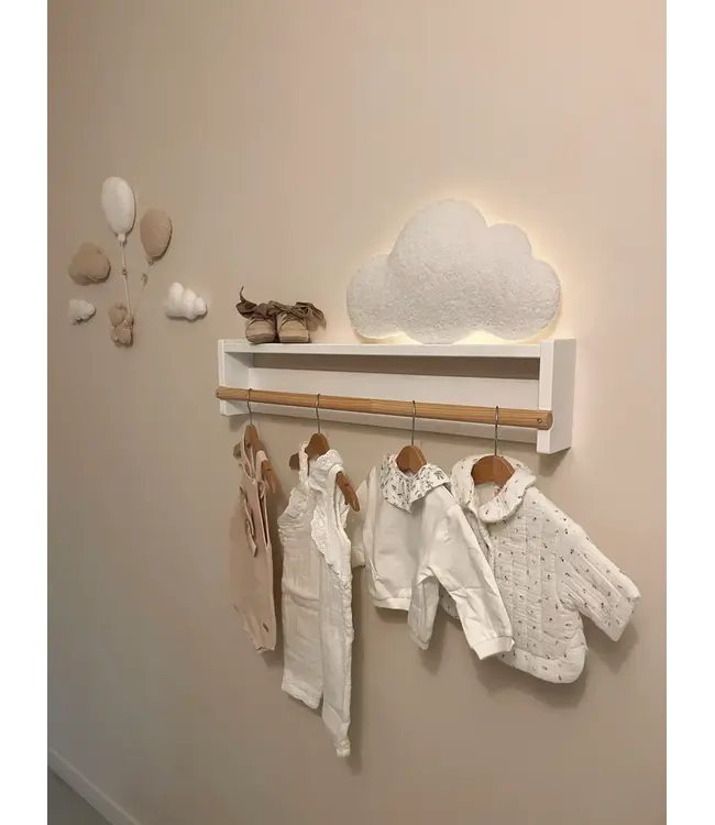 Little Loua Little Loua - Big bouclé cloud light brown 38 x 31cm LED