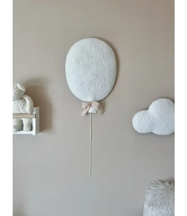 Little Loua Little Loua - Big bouclé balloon white 38 x 31 cm