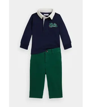 Ralph Lauren Ralph Lauren - Logo Cotton Rugby Shirt & Chino Pants set - refined navy
