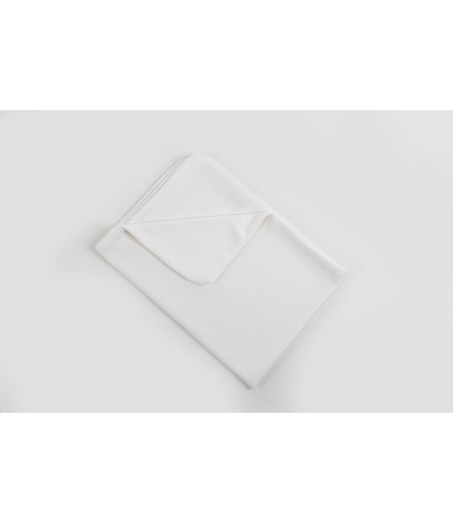 Maison Naline Maison Naline - Wiegdeken voorkant angora ivoor /  achterkant angora ivoor / paspel ivoor rondom