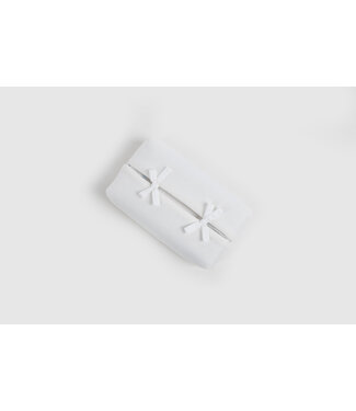 Maison Naline Maison Naline - Kleenexcover angora ivoor / paspel ivoor / lintjes ivoor katoen