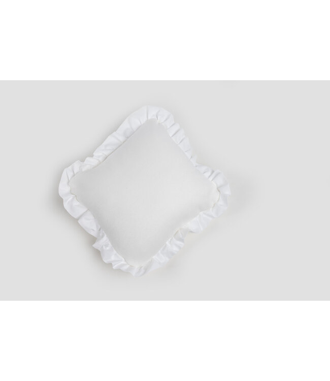 Maison Naline Maison Naline - Kussen 35x35 angora ivoor / frul katoen ivoor rondom