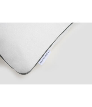 Maison Naline Maison Naline - Kussen 35x35 angora ivoor / paspel groene tush rondom