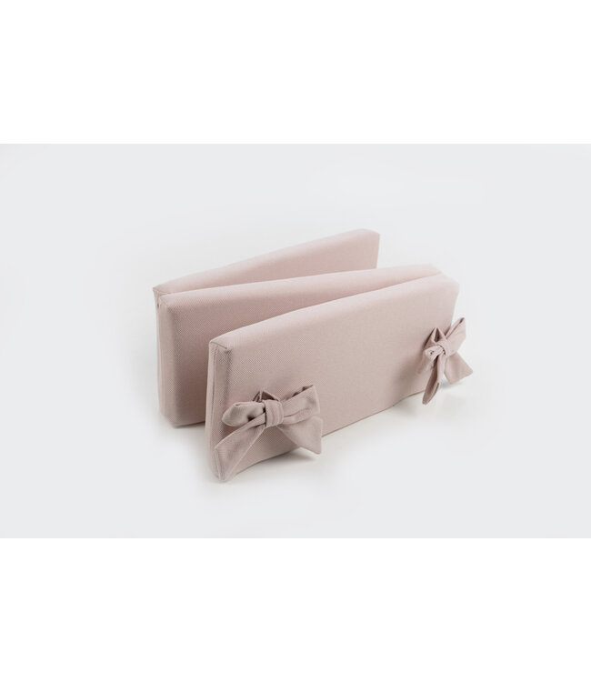 Maison Naline Maison Naline - Enkel parkomrander herringbone roze /  lintstrikken herringbone roze (horizontale lijnen  & mousse 5cm)+stootrol