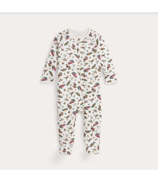 Ralph Lauren Ralph Lauren - Polo Bear Cotton Footed Coverall - Winter Wonderland