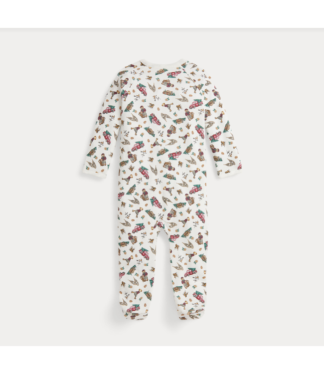 Ralph Lauren Ralph Lauren - Polo Bear Cotton Footed Coverall - Winter Wonderland