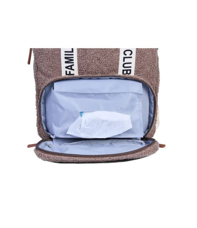 Childhome Childhome - Rugzak FAMILY CLUB SIGNATURE TEDDY ZACHT BRUIN