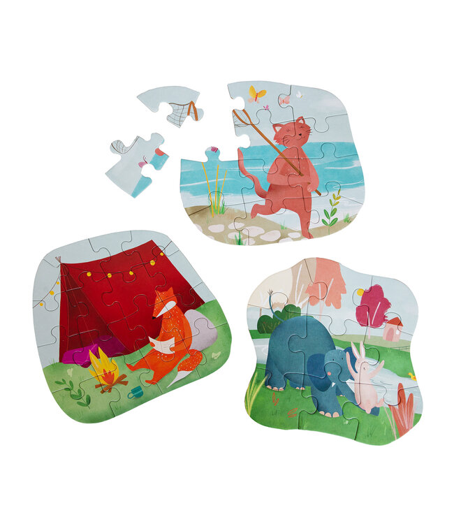 Trixie Trixie - Puzzle box Â - Playing outside - 3 puzzles