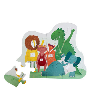 Trixie Trixie - Shape puzzle - Animal friends - 12 pcs